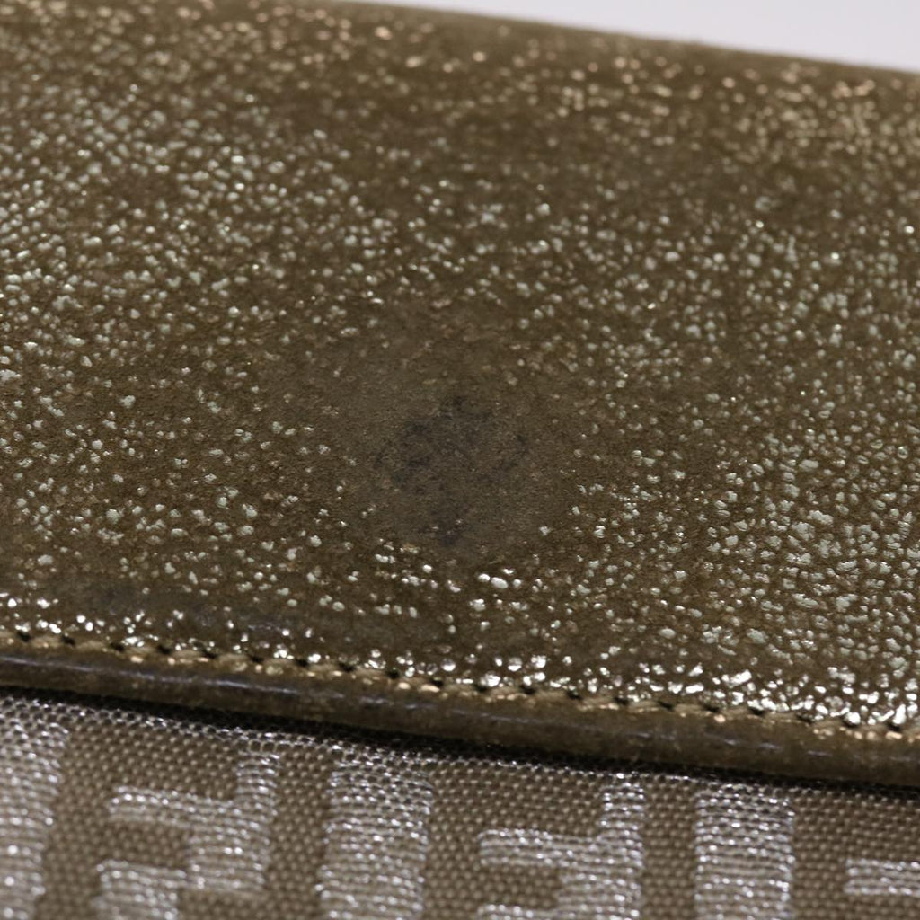 FENDI Zucchino Canvas Wallet Silver 47197