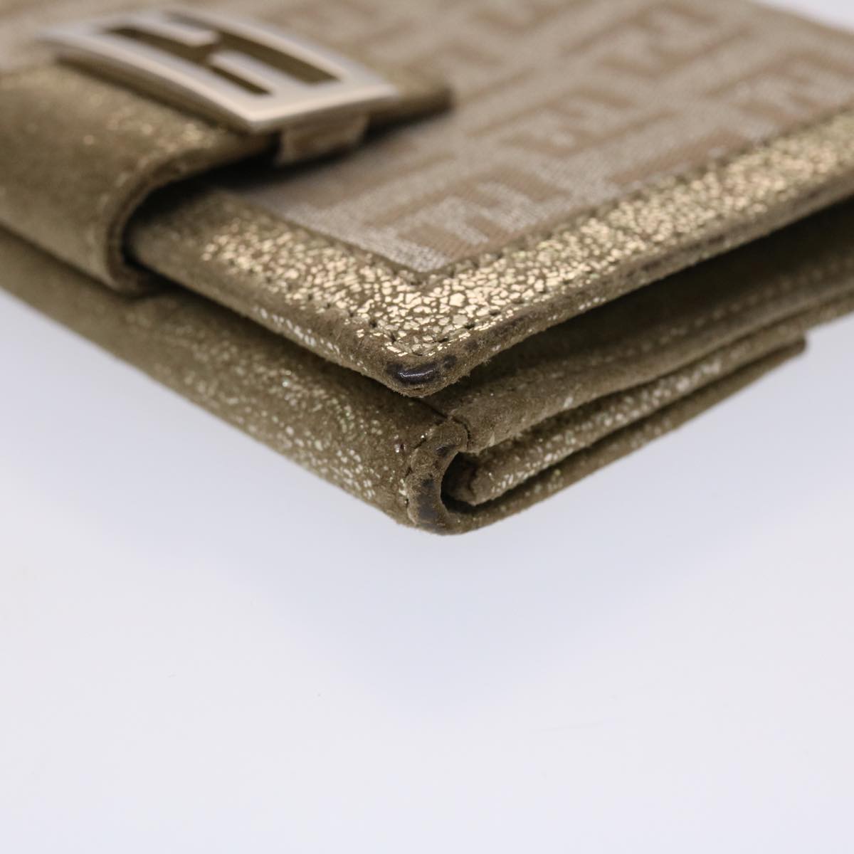 FENDI Zucchino Canvas Wallet Silver 47197