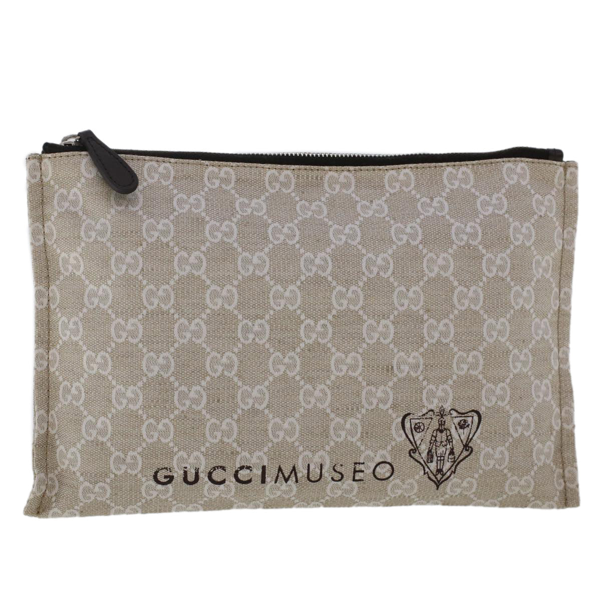 GUCCI GG Canvas Clutch Bag Gray 283400 47215