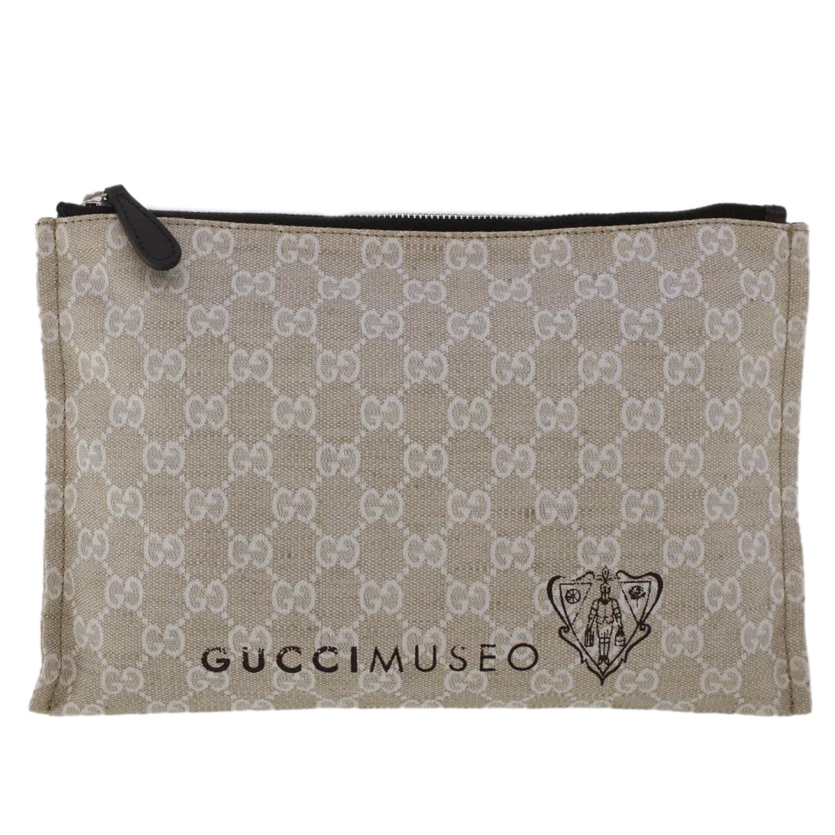 GUCCI GG Canvas Clutch Bag Gray 283400 47215