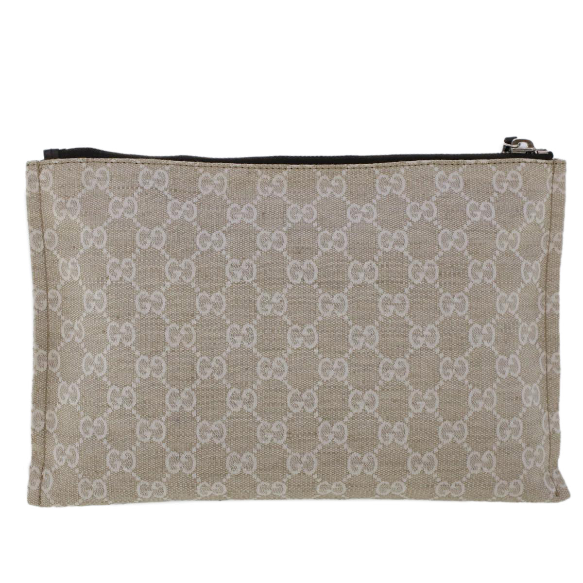 GUCCI GG Canvas Clutch Bag Gray 283400 47215