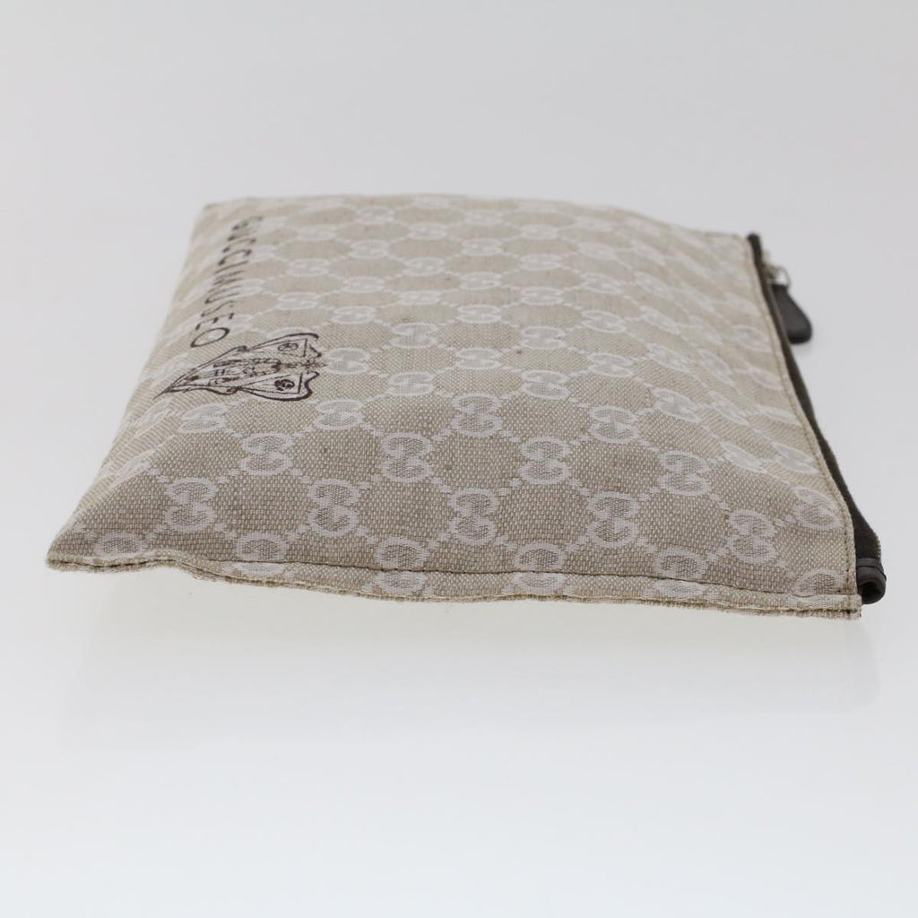 GUCCI GG Canvas Clutch Bag Gray 283400 47215