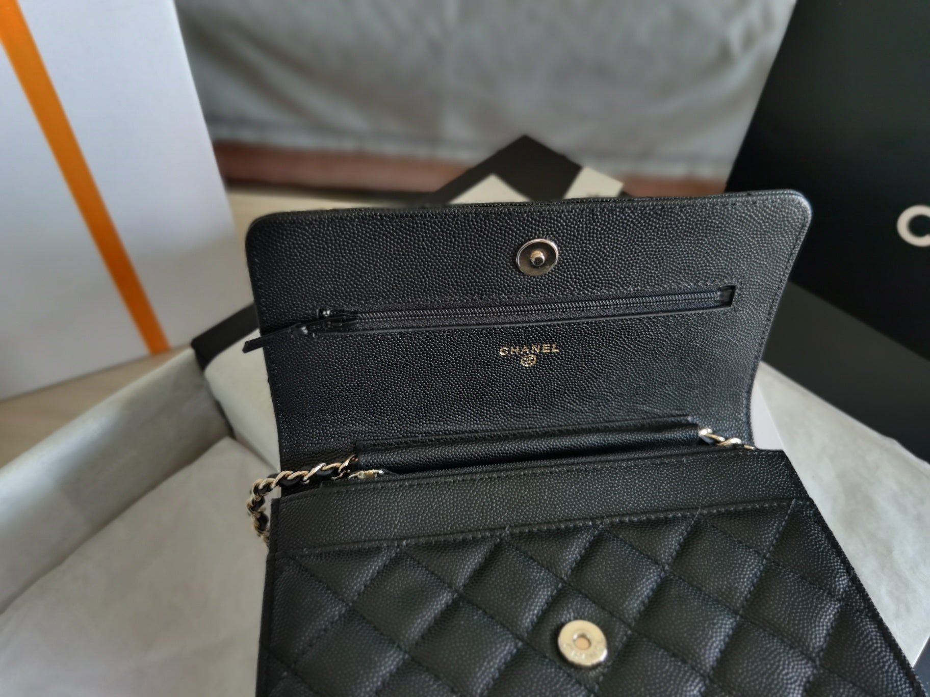 CHLMini GlamIap Bag Black For Women 7.2in/18.5cm