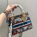 GLAMI MeGLAMIum Lady D-Lite Bag Latte Multicolor Constellation Embroidery, Latte Handbags, Crossbody Bags, 24cm CD M0565ORHP_M941