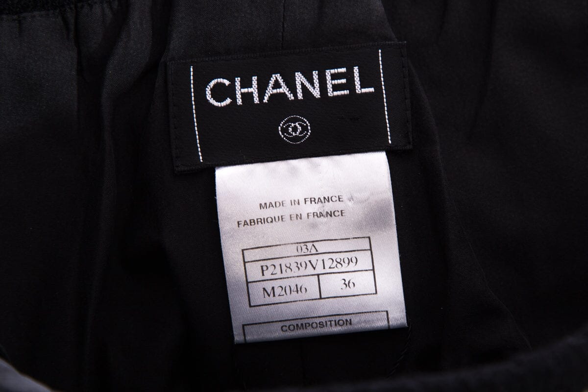 Chanel FW '06  Black & Brown Tweed Mini Skirt SZ 36