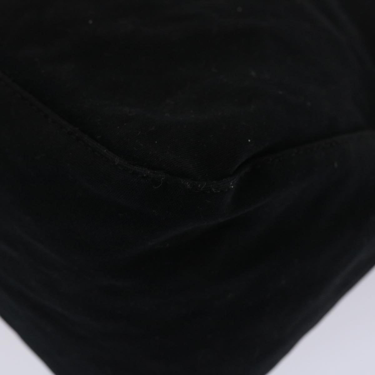 FENDI Mamma Baguette Shoulder Bag Nylon Leather Black 47383