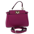 FENDI Shoulder Bag Leather Pink 47385