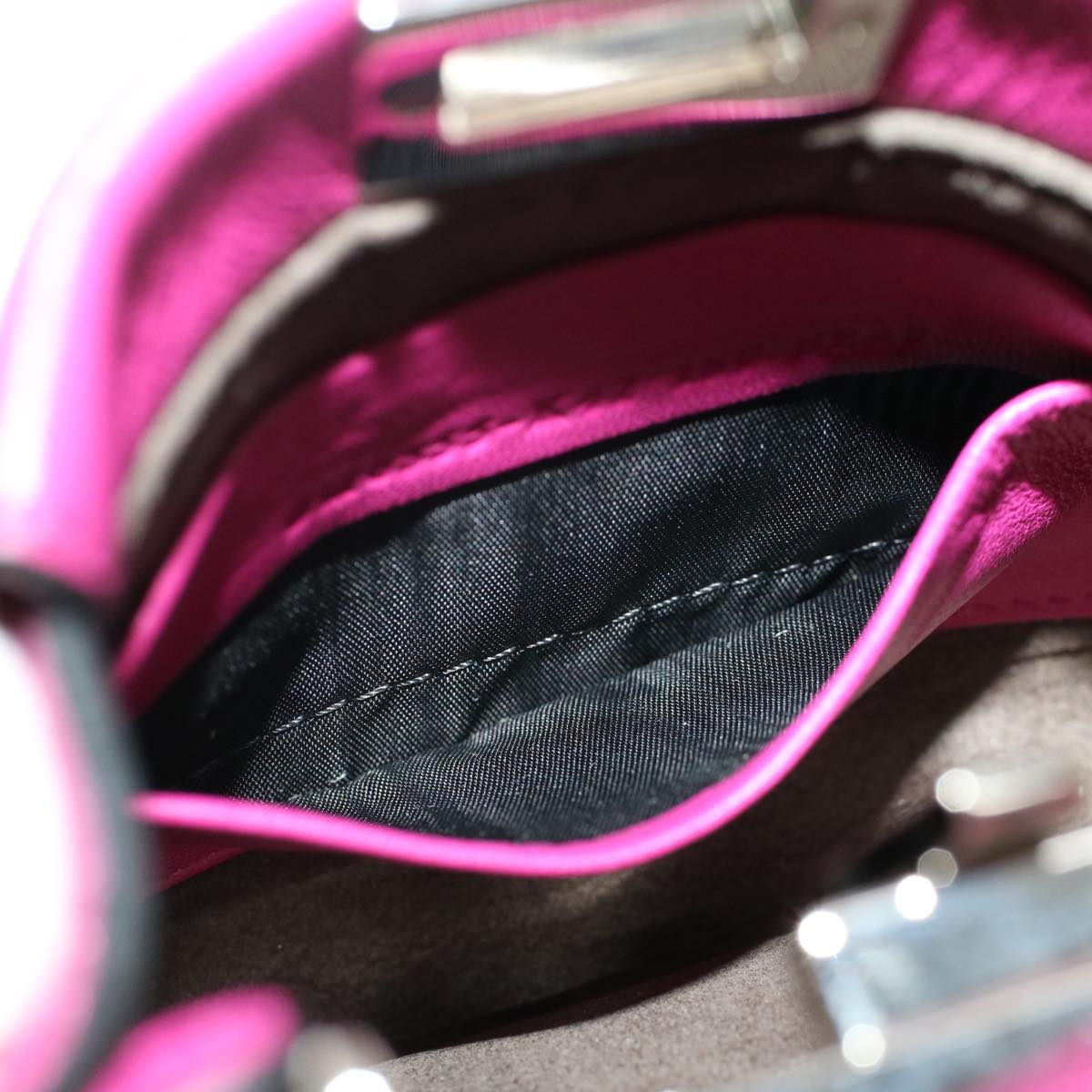 FENDI Shoulder Bag Leather Pink 47385