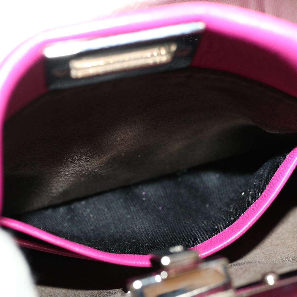 FENDI Shoulder Bag Leather Pink 47385