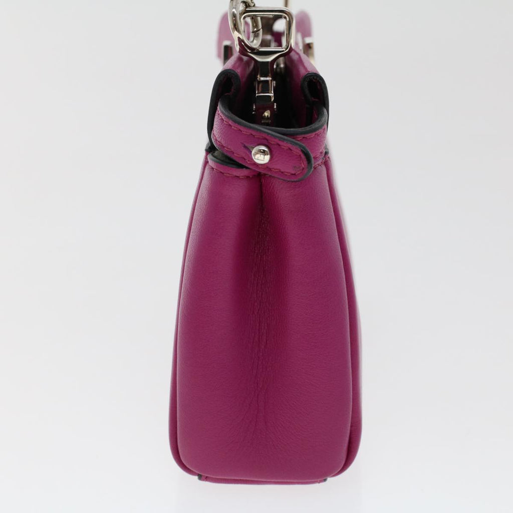 FENDI Shoulder Bag Leather Pink 47385