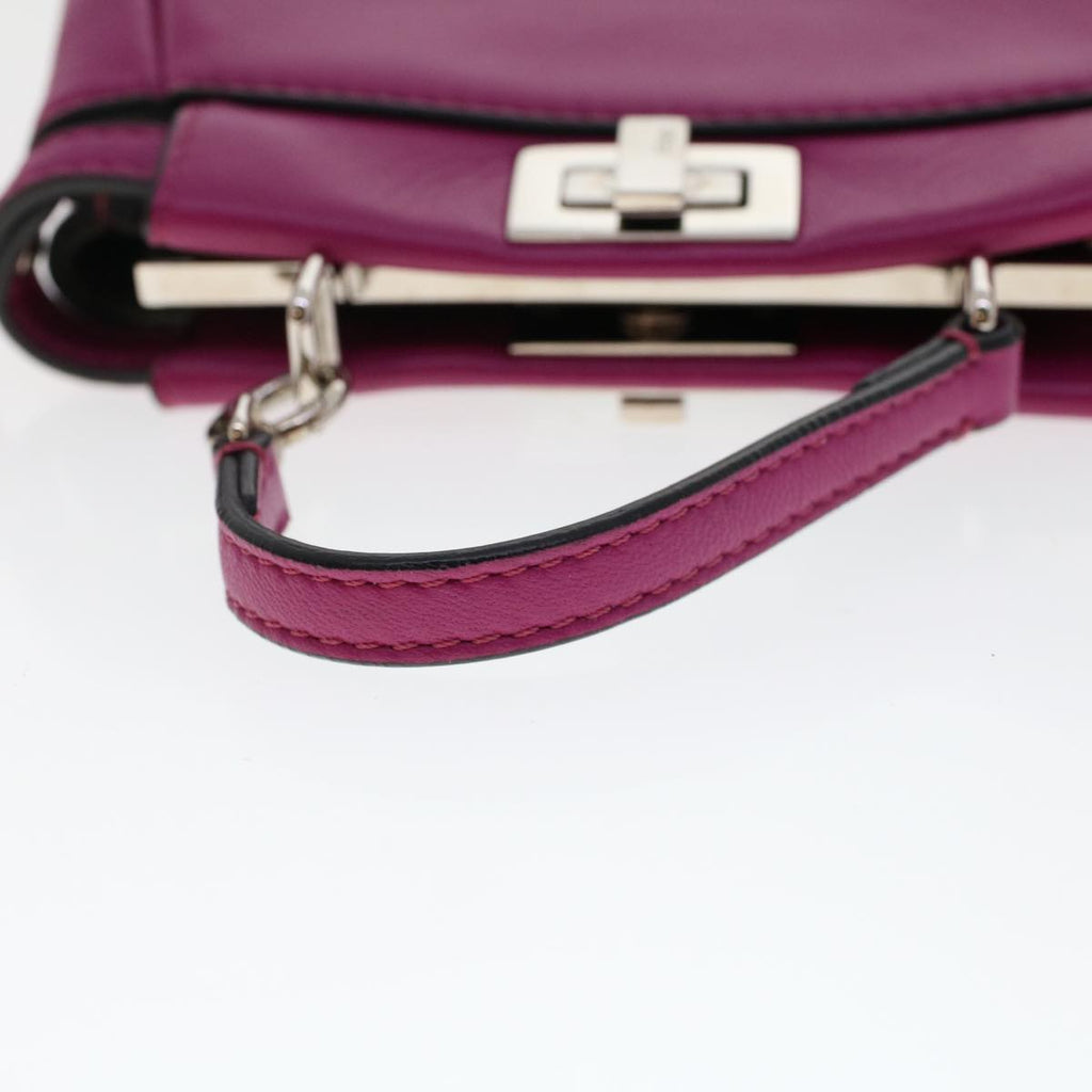 FENDI Shoulder Bag Leather Pink 47385