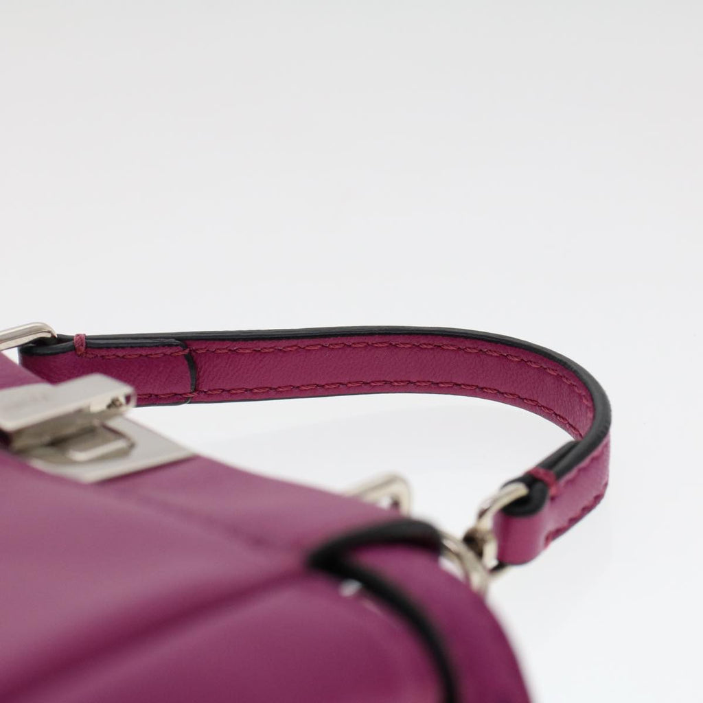 FENDI Shoulder Bag Leather Pink 47385