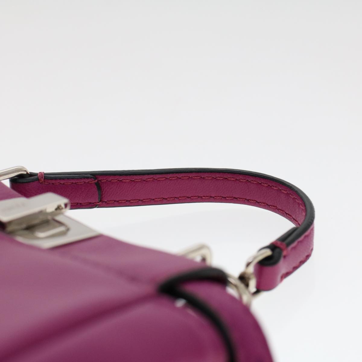 FENDI Shoulder Bag Leather Pink 47385
