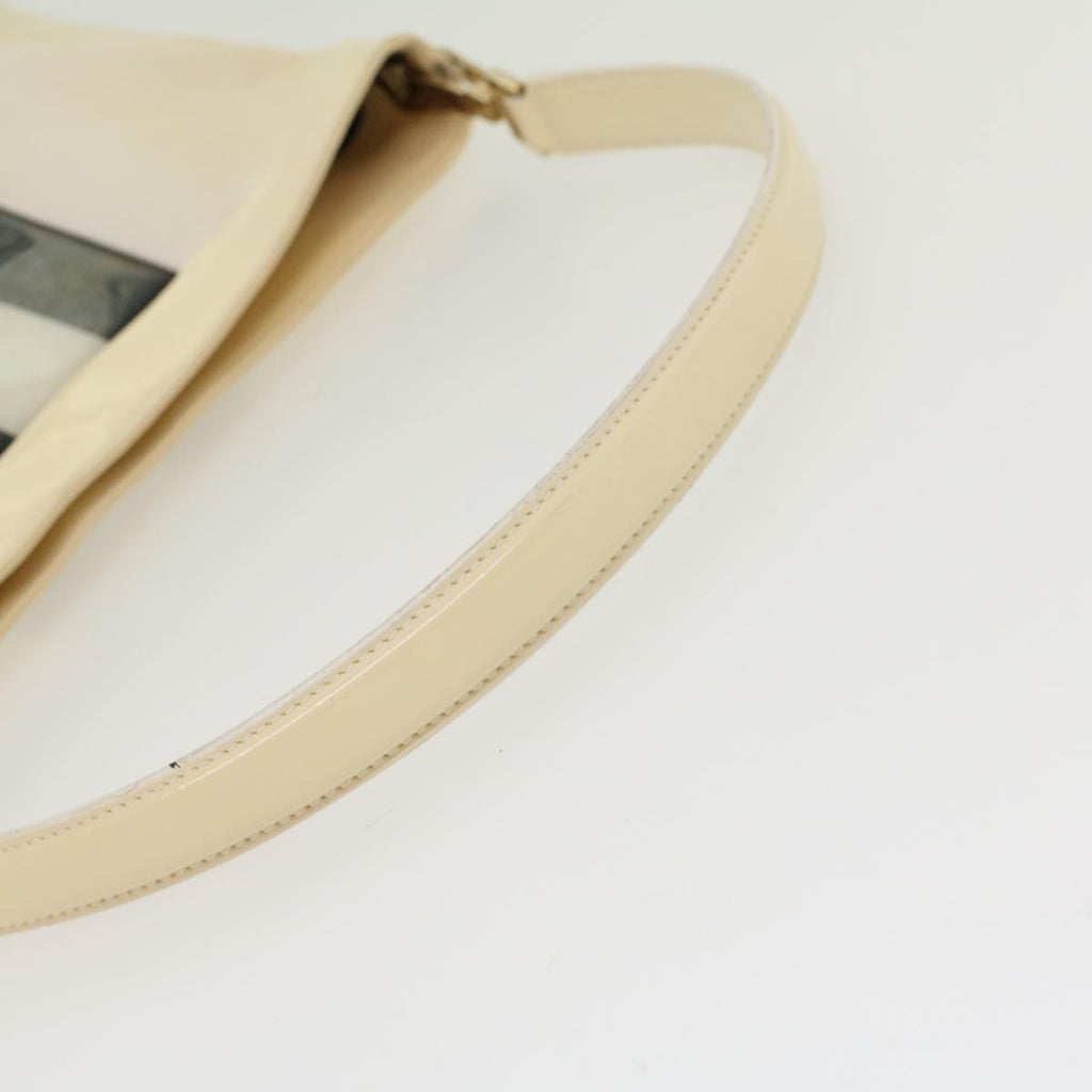 GUCCI Sherry Line Shoulder Bag Canvas Patent leather White 0014231 47407