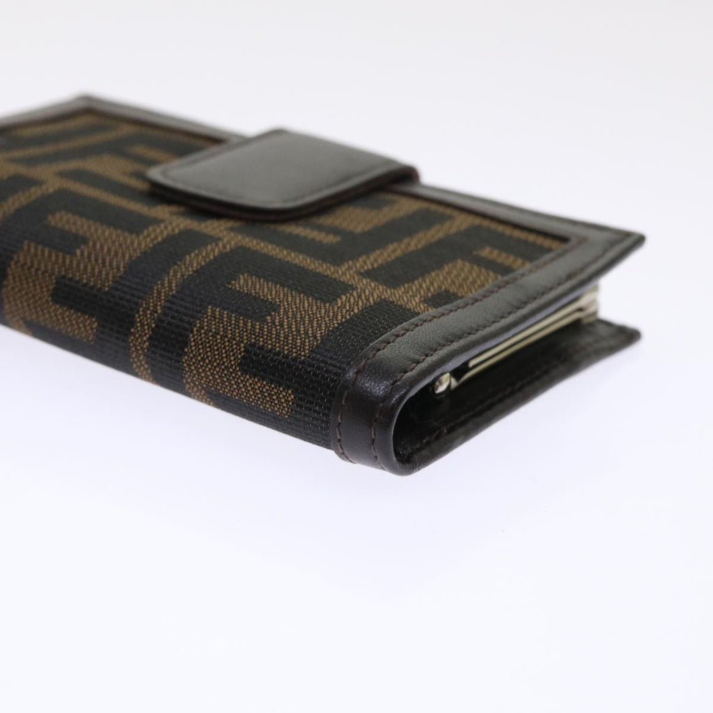 FENDI Zucca Canvas Wallet Black Brown 2251-01692-009 47535