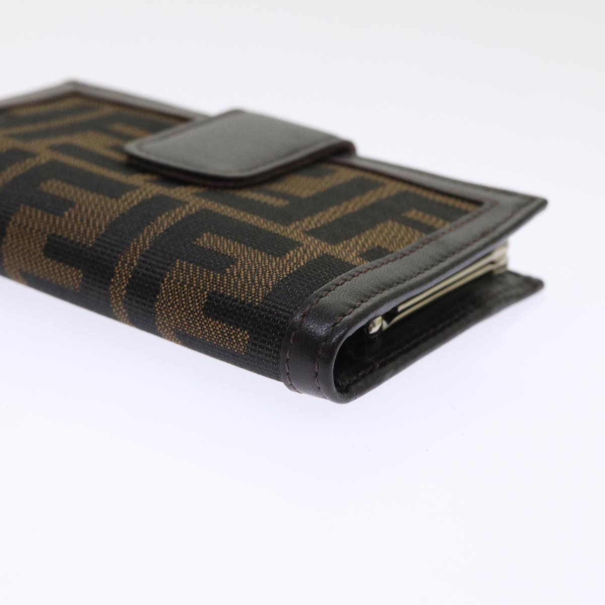 FENDI Zucca Canvas Wallet Black Brown 2251-01692-009 47535