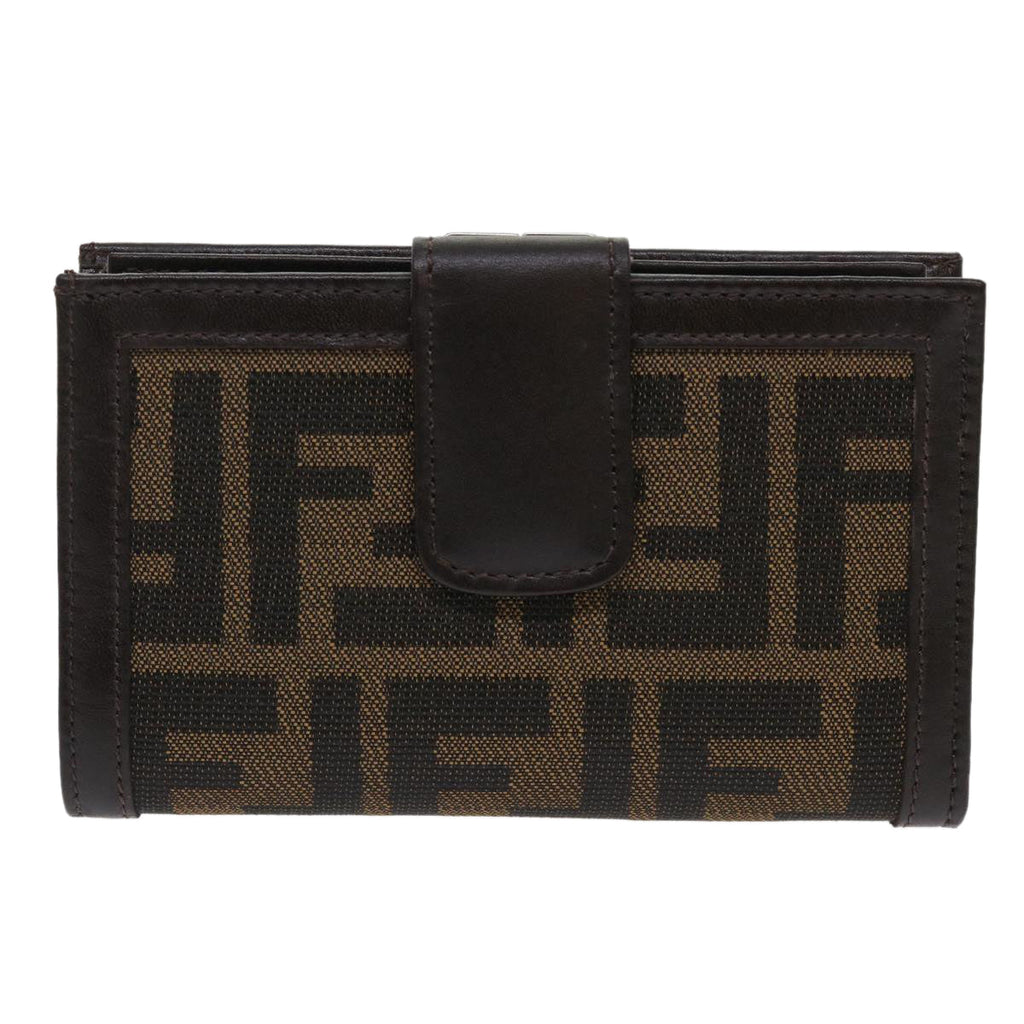 FENDI Zucca Canvas Wallet Black Brown 2251-01692-009 47535