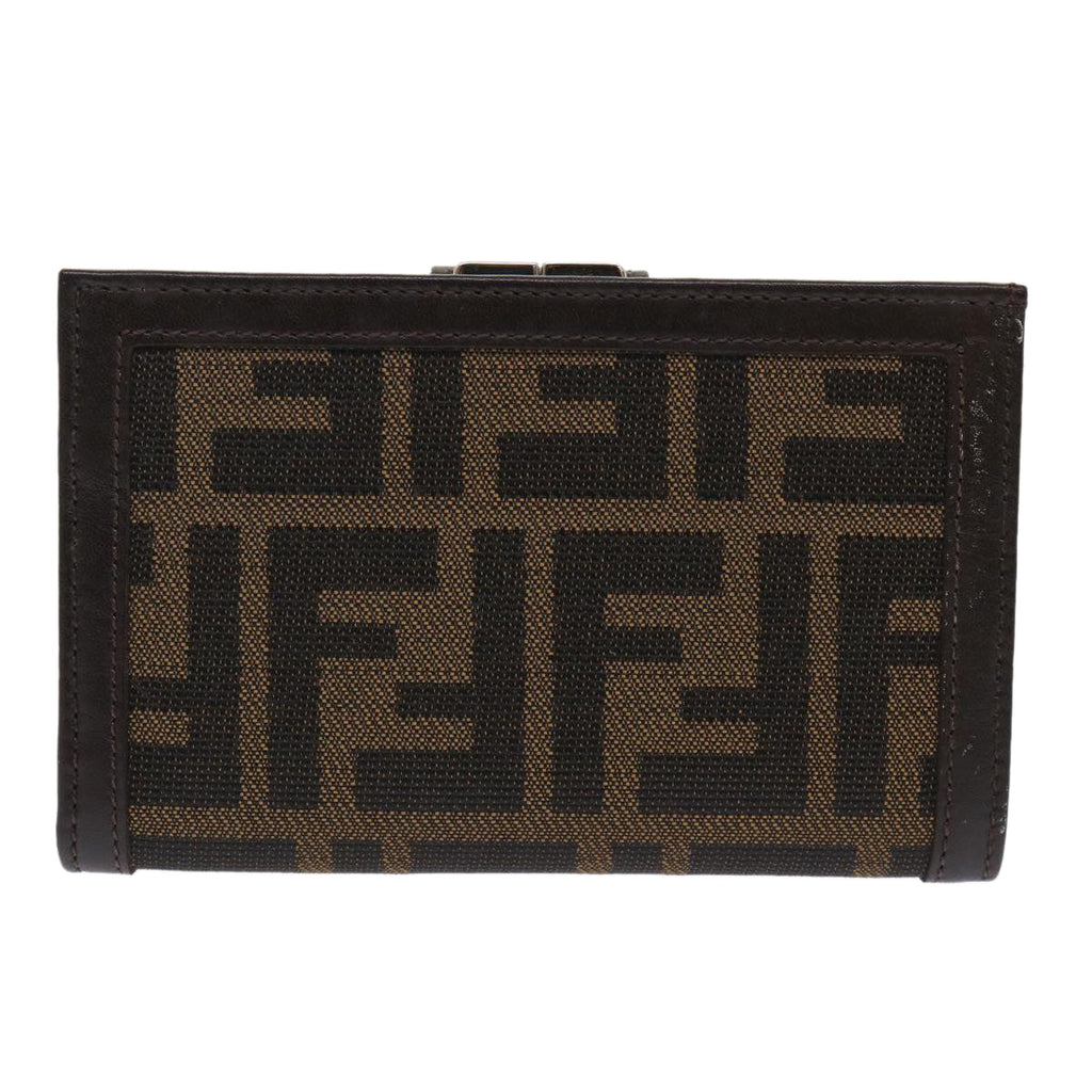 FENDI Zucca Canvas Wallet Black Brown 2251-01692-009 47535