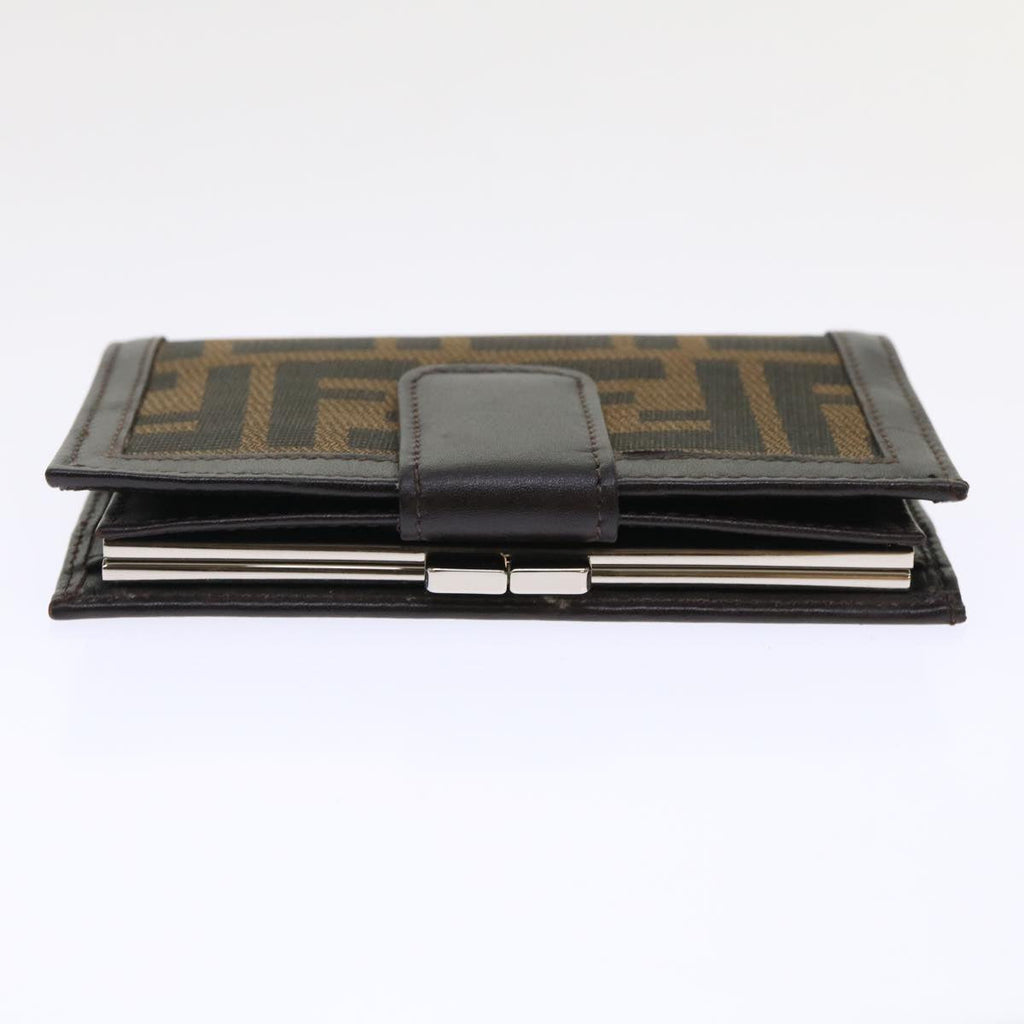 FENDI Zucca Canvas Wallet Black Brown 2251-01692-009 47535