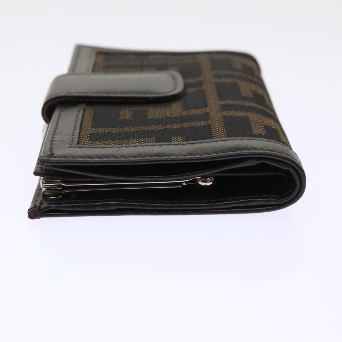 FENDI Zucca Canvas Wallet Black Brown 2251-01692-009 47535