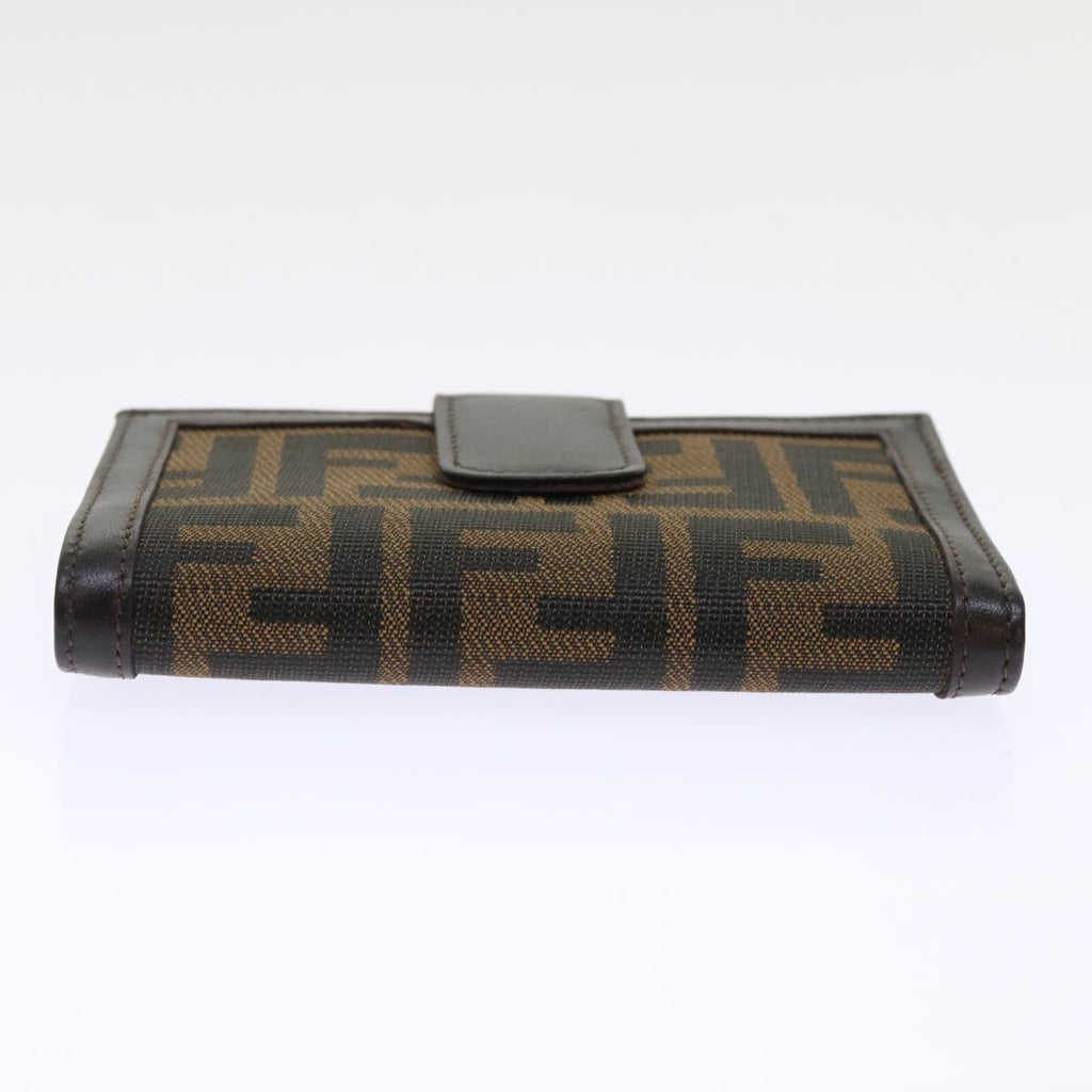 FENDI Zucca Canvas Wallet Black Brown 2251-01692-009 47535