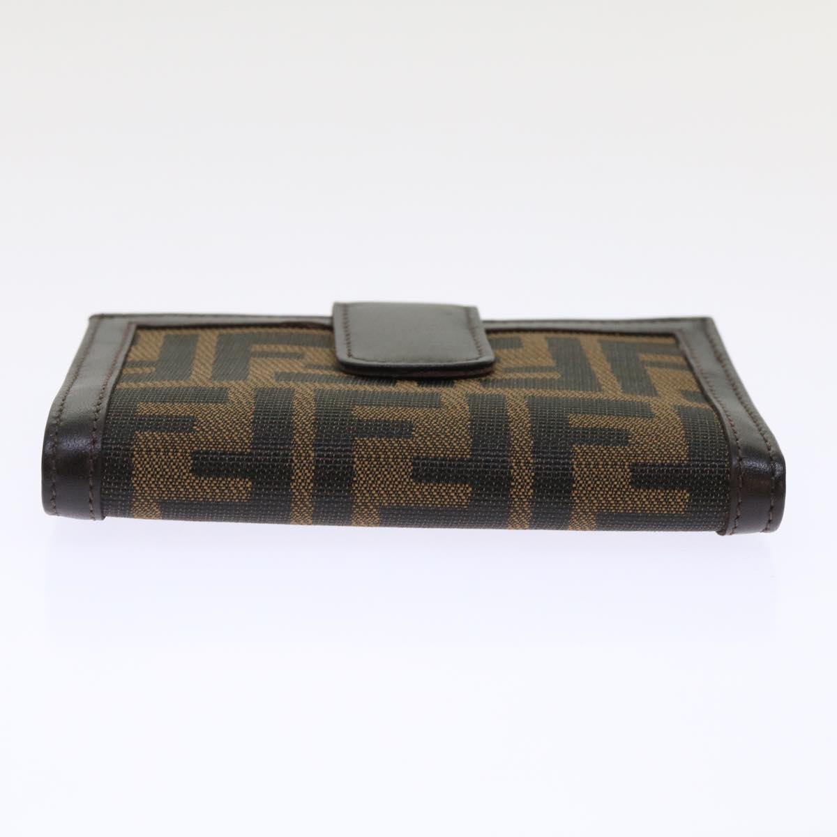 FENDI Zucca Canvas Wallet Black Brown 2251-01692-009 47535