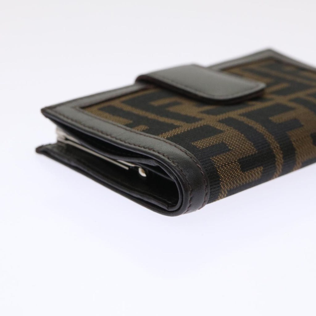 FENDI Zucca Canvas Wallet Black Brown 2251-01692-009 47535