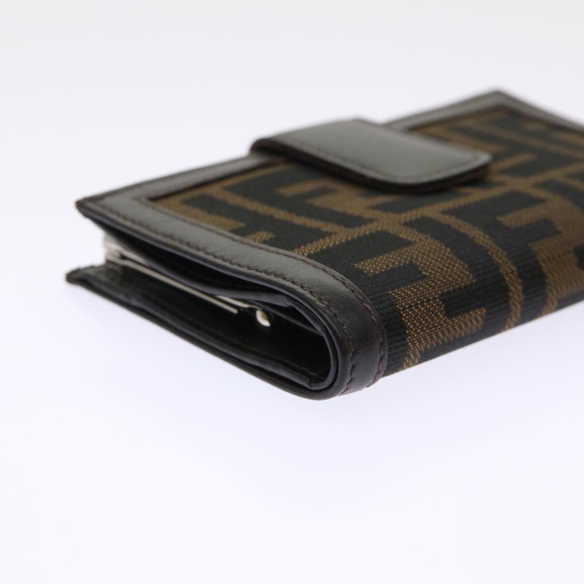 FENDI Zucca Canvas Wallet Black Brown 2251-01692-009 47535