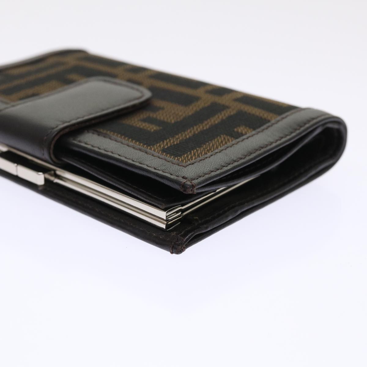 FENDI Zucca Canvas Wallet Black Brown 2251-01692-009 47535
