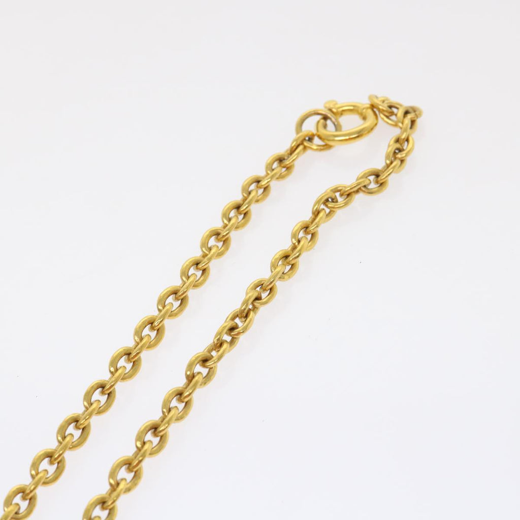 CHANEL Chain Necklace Gold Tone CC 47582A