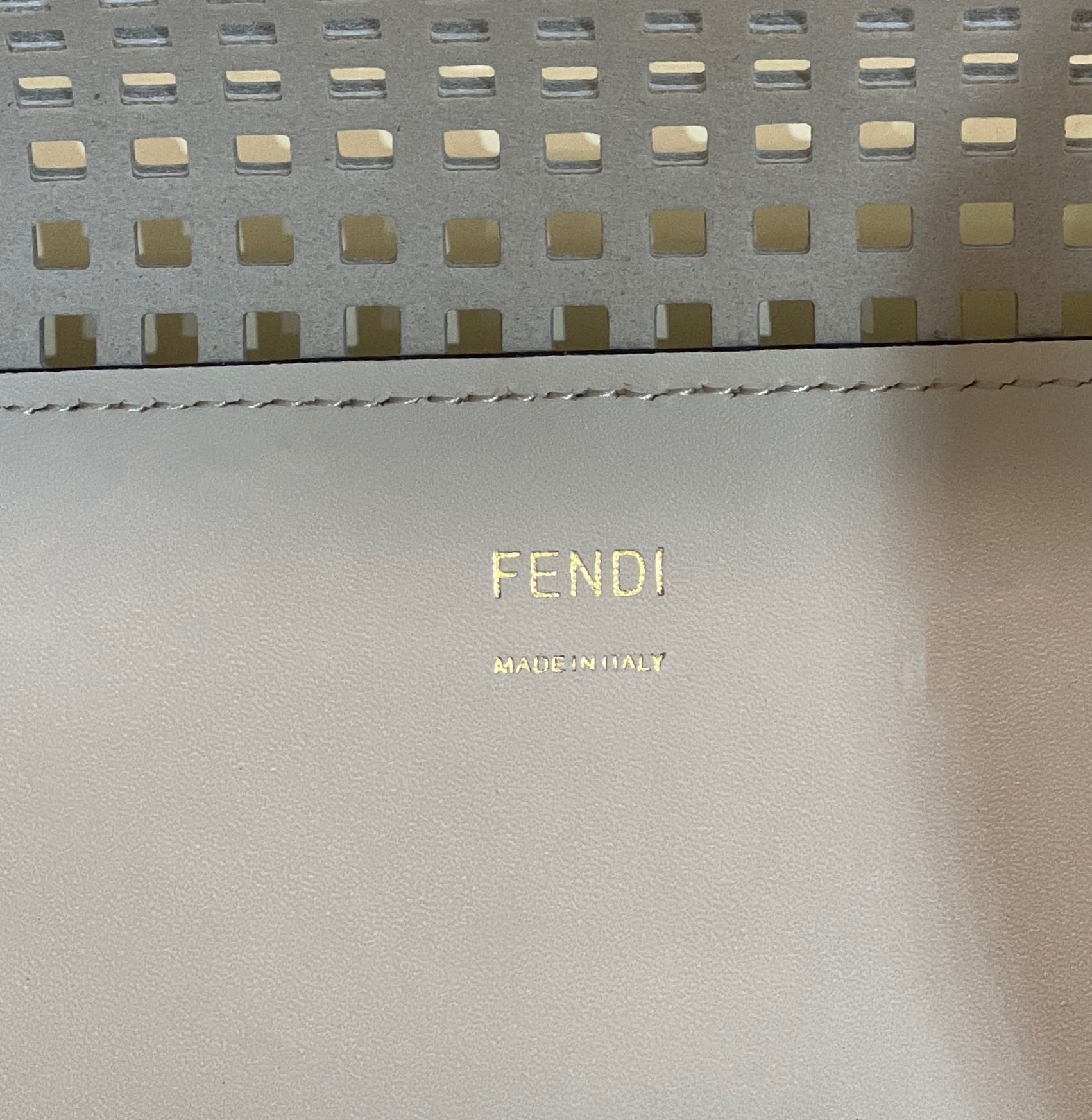FI FI Sunshine MeGLAMIum Two-toned perforated Bag For Woman 37cm/14.5in