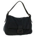 FENDI Mamma Baguette Shoulder Bag Nylon Leather Gray 2308-26325-099 47647