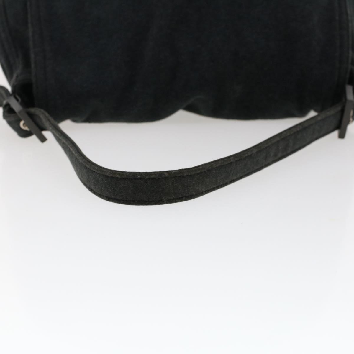 FENDI Mamma Baguette Shoulder Bag Nylon Leather Gray 2308-26325-099 47647