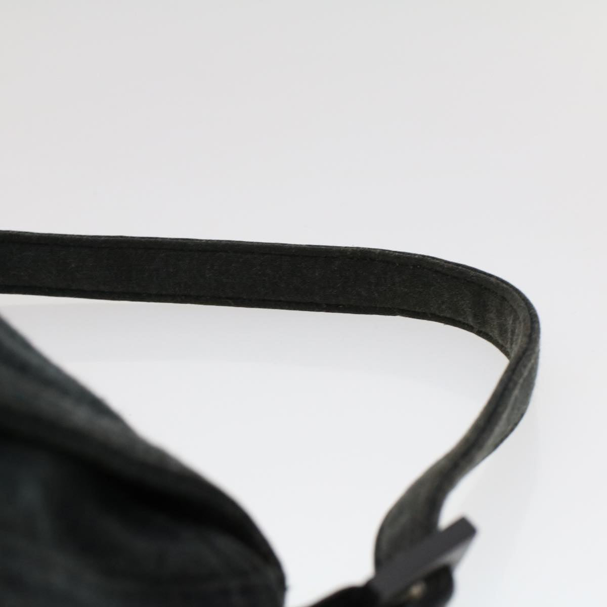 FENDI Mamma Baguette Shoulder Bag Nylon Leather Gray 2308-26325-099 47647