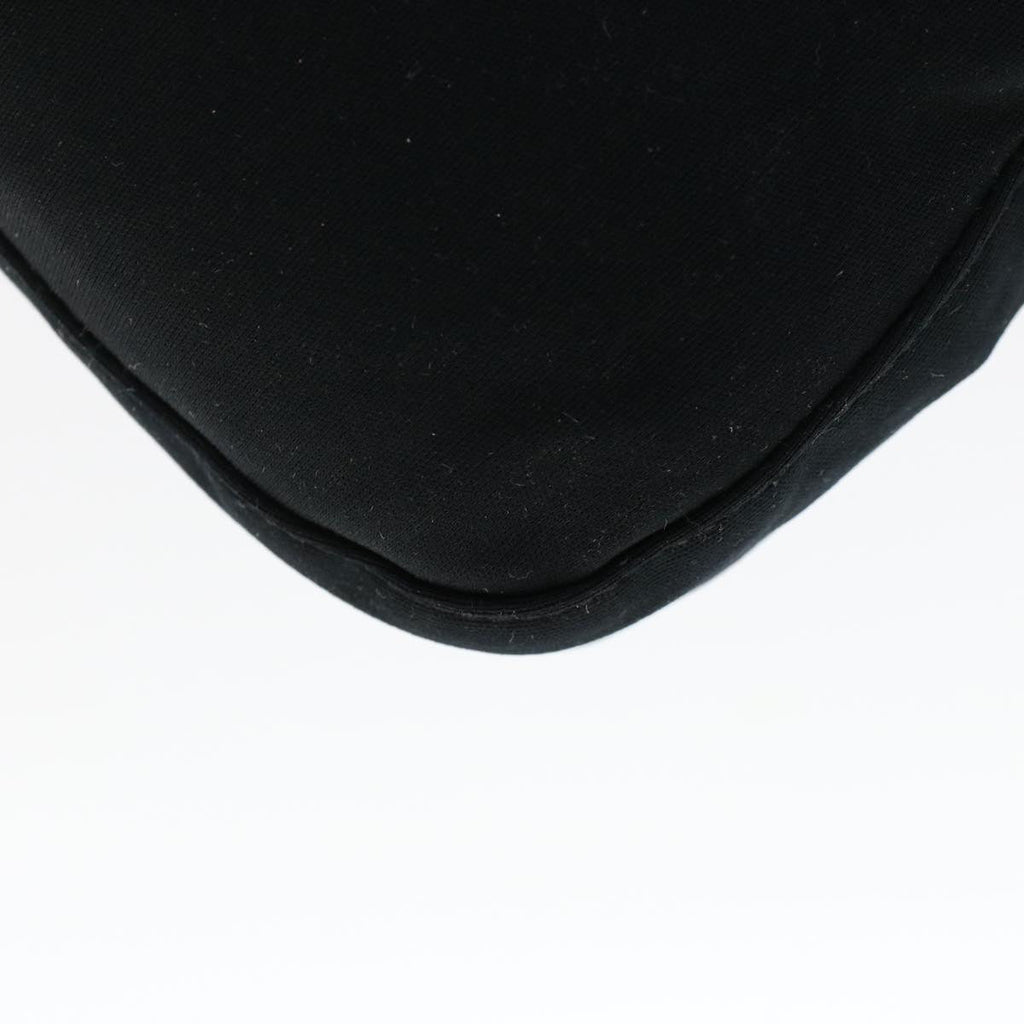 FENDI Mamma Baguette Shoulder Bag Nylon Leather Black 47648