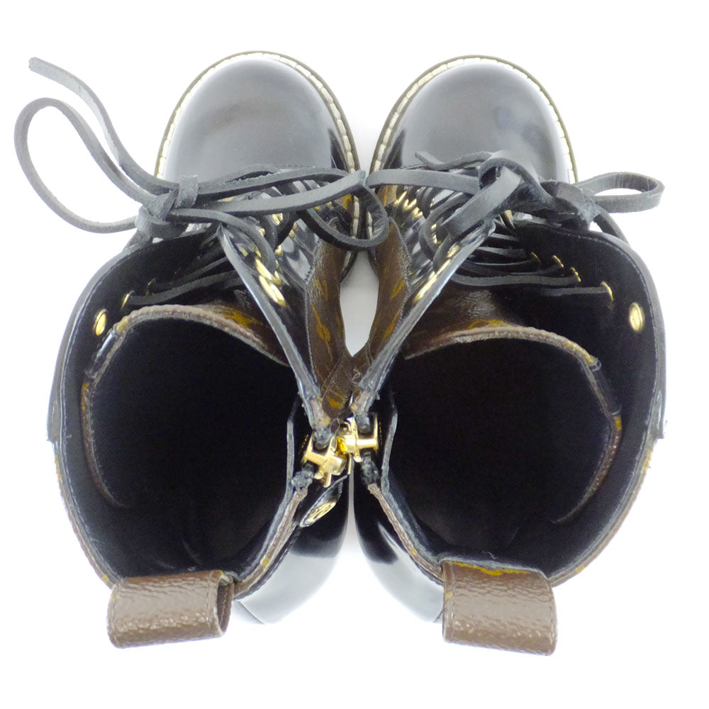 Louis Vuitton Short Boots 36 Size 22.5cm Equivalent Monogram Brown Black G  Side Faces  Shoes