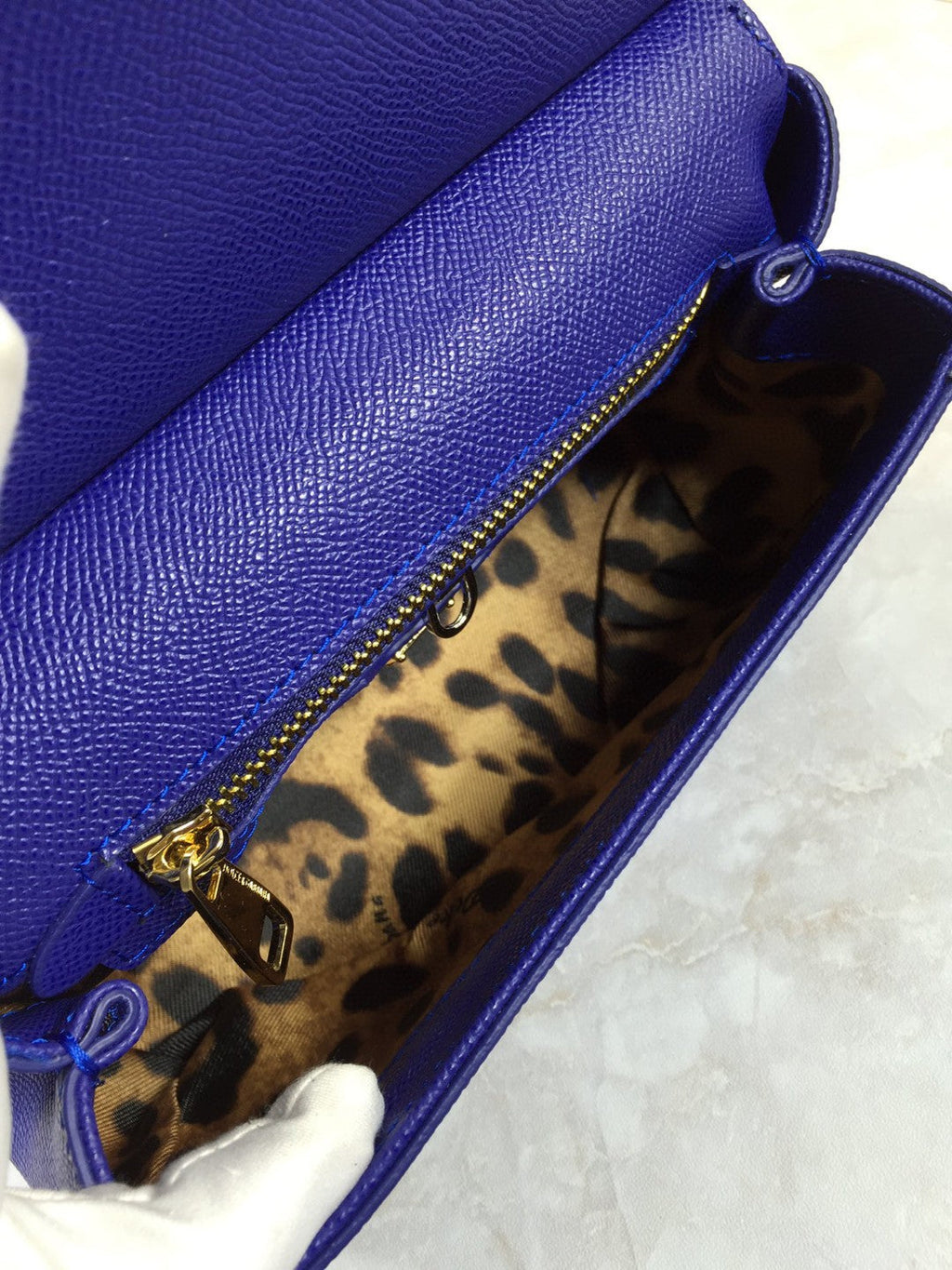 GLAMI MeGLAMIum Sicily Handbag In Dauphine Dark Blue For Women 10.2in/26cm GLAMI