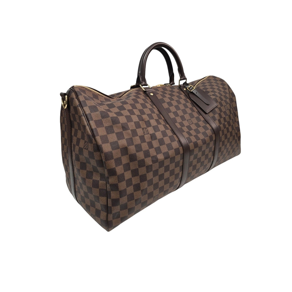 Louis Vuitton Damier Ebene Keepall Bandoulière 55 Duffel