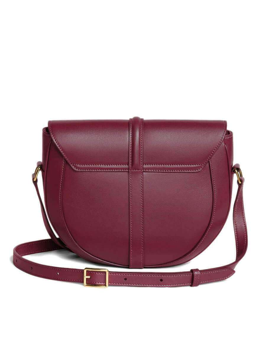 Besace 16 in Burgundy Satinated Calfskin