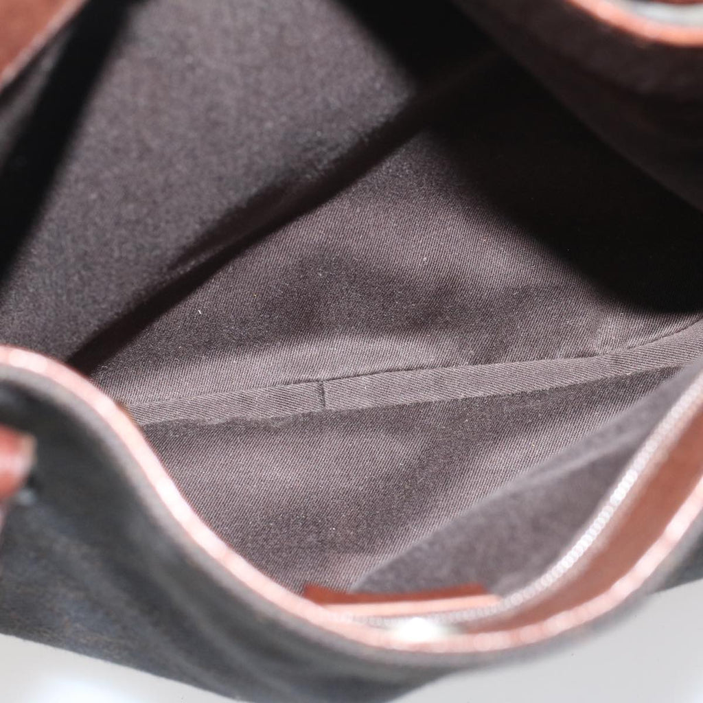 GUCCI GG Canvas Tote Bag Black Brown 47993