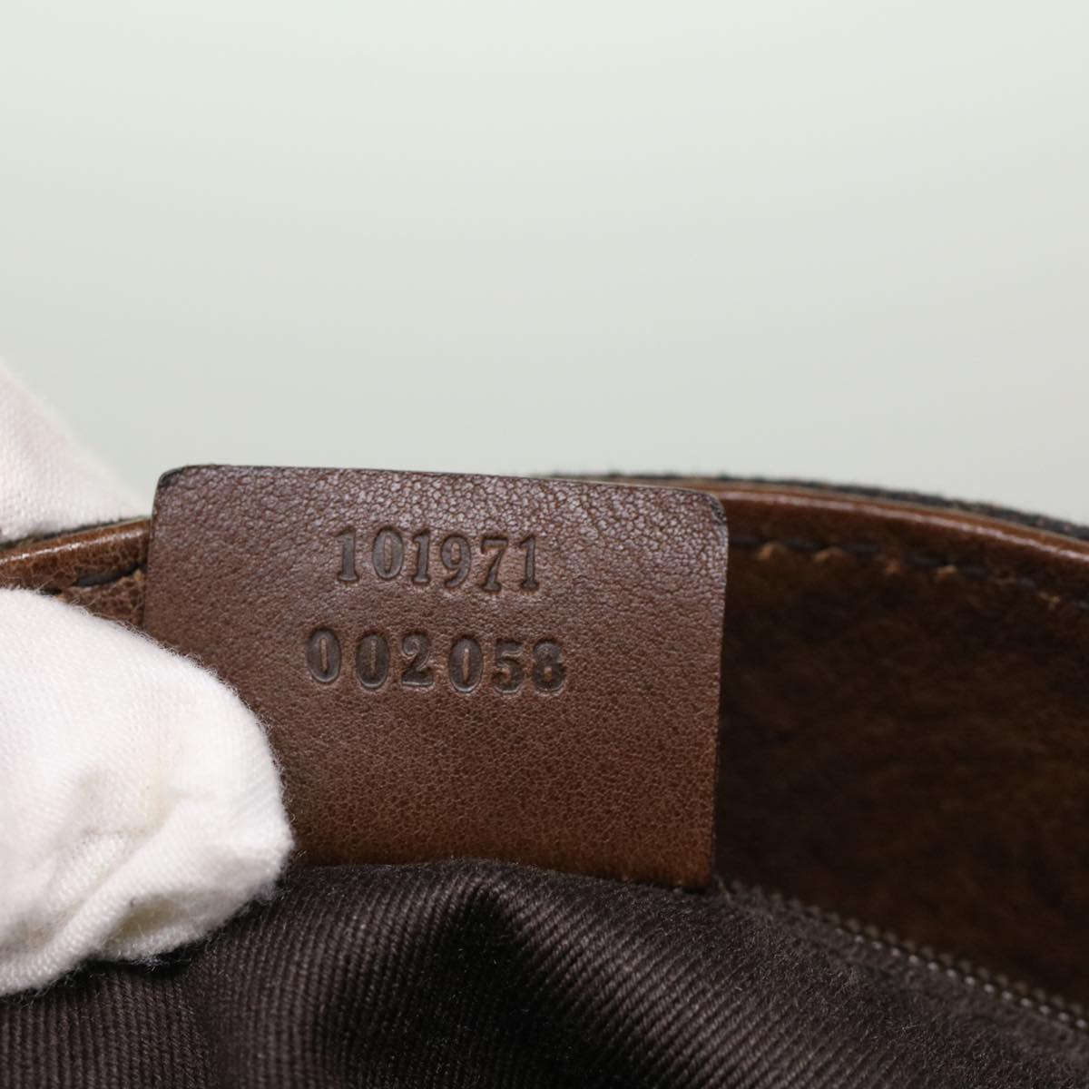 GUCCI GG Canvas Tote Bag Black Brown 47993