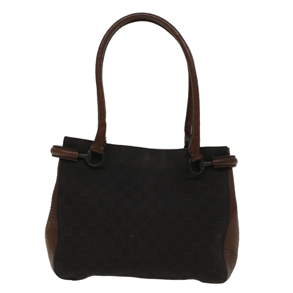 GUCCI GG Canvas Tote Bag Black Brown 47993