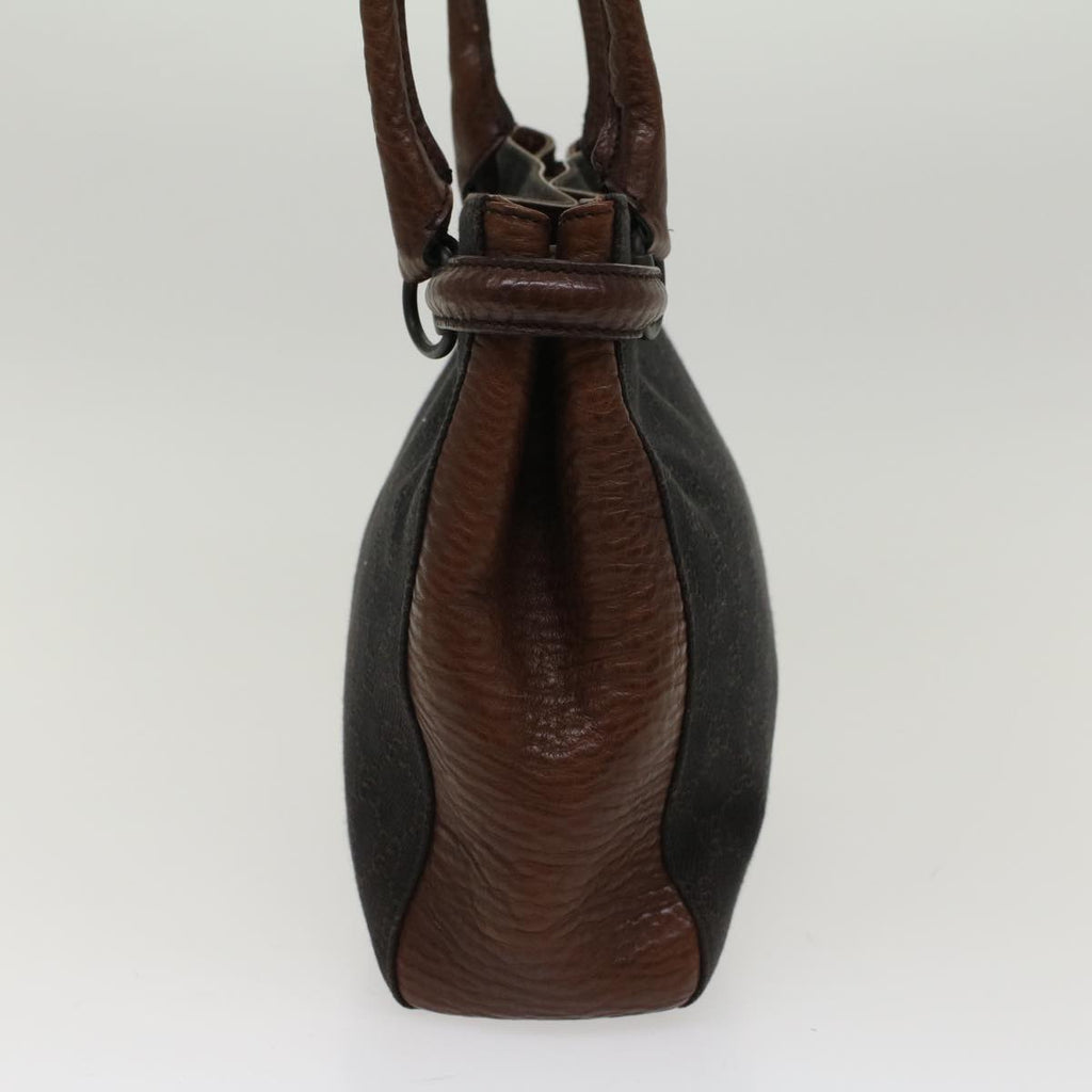 GUCCI GG Canvas Tote Bag Black Brown 47993