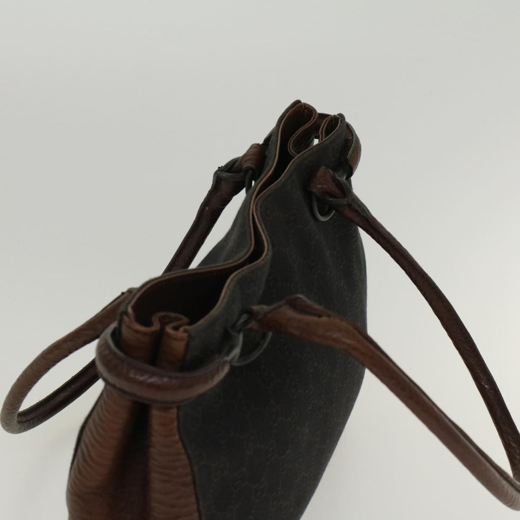 GUCCI GG Canvas Tote Bag Black Brown 47993