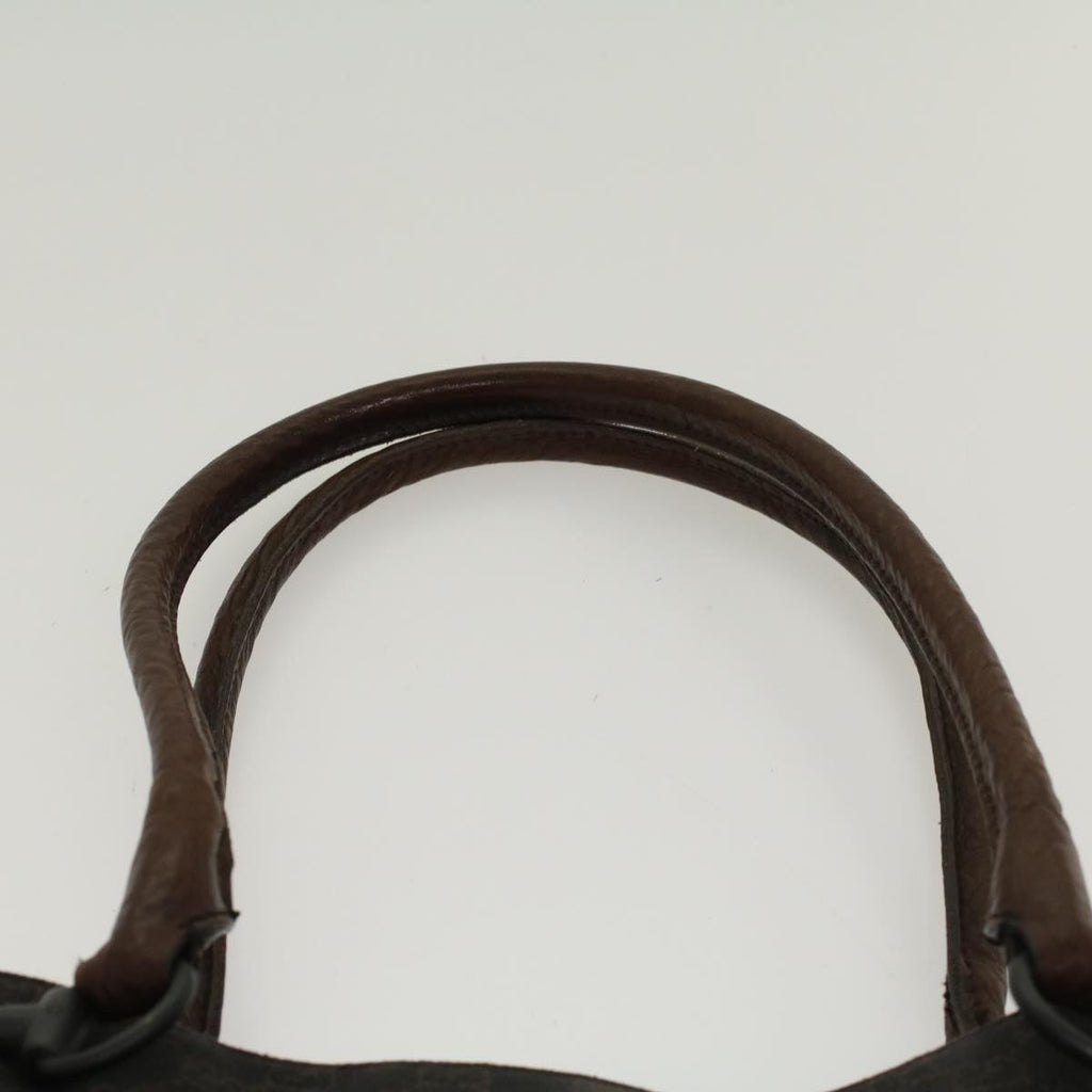 GUCCI GG Canvas Tote Bag Black Brown 47993