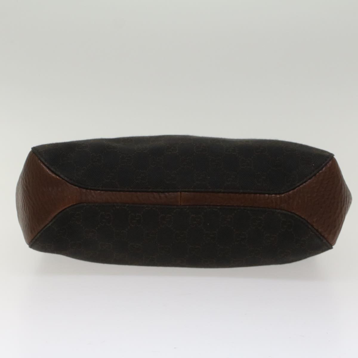 GUCCI GG Canvas Tote Bag Black Brown 47993