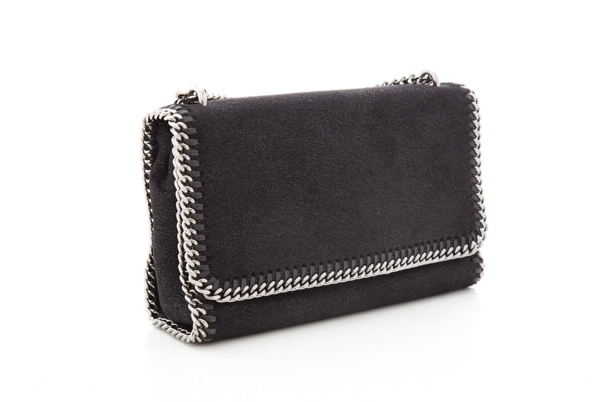 Stella McCartney Black Falabella Flap Handbag
