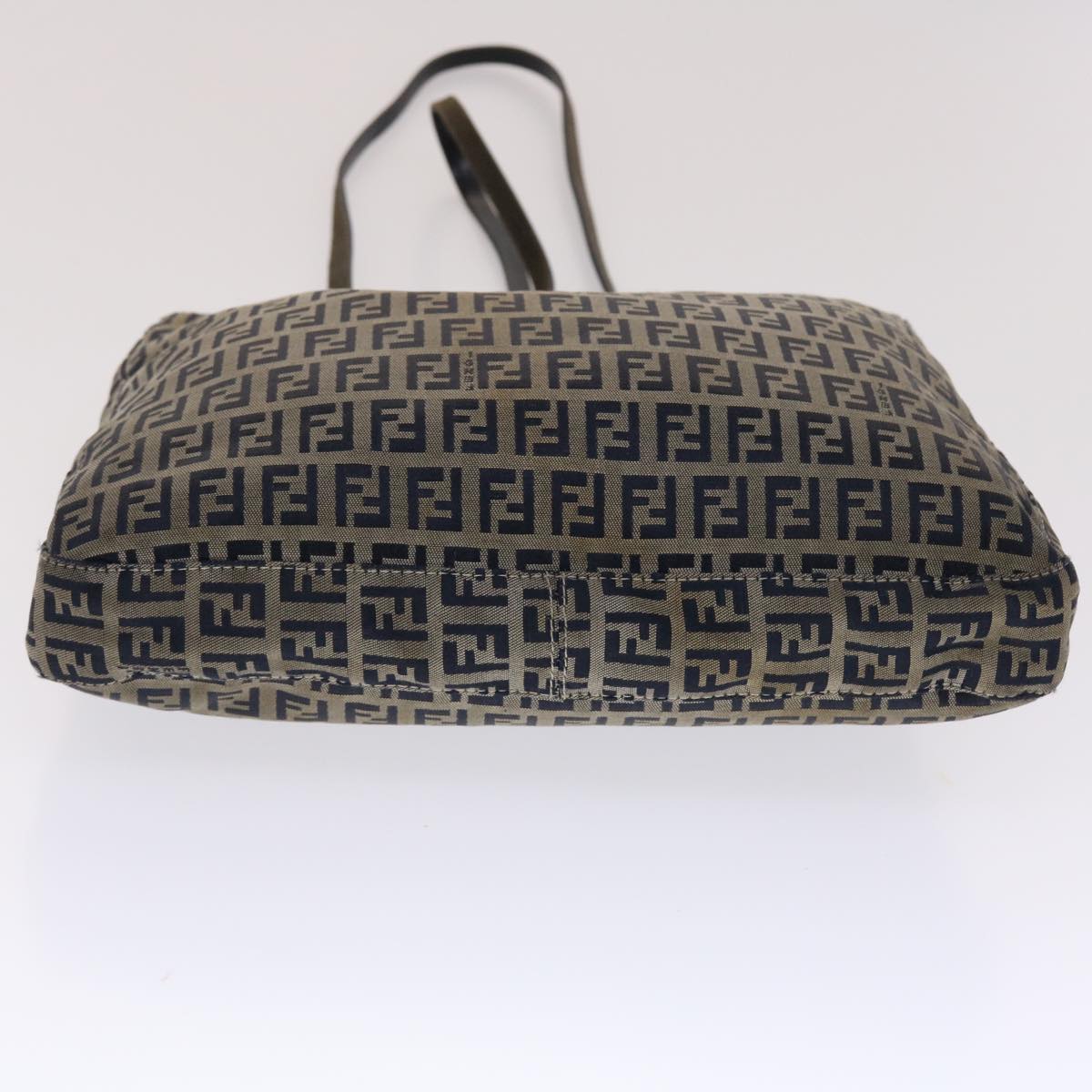 FENDI Zucchino Canvas Mamma Baguette Shoulder Bag Nylon Navy 48016