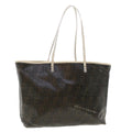 FENDI Zucca Canvas Tote Bag Coated Canvas Dark Brown 48017