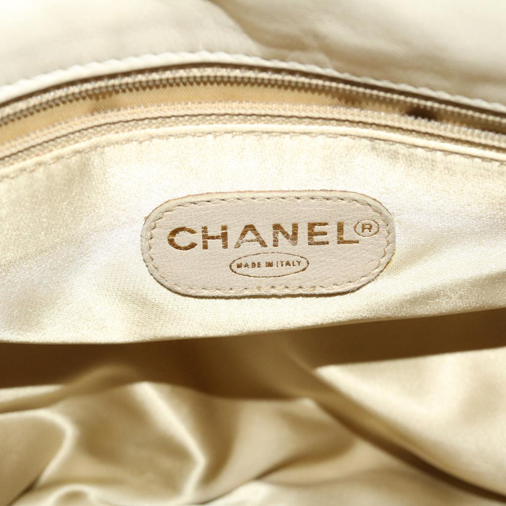 CHANEL Matelasse Shoulder Bag Canvas Light Blue White CC 48071A